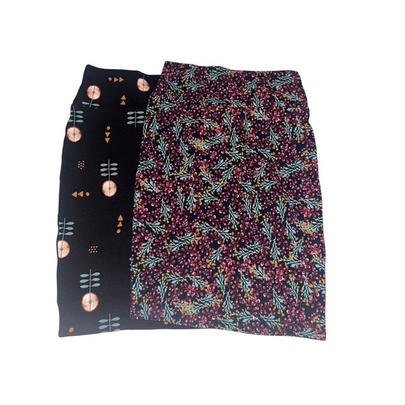 LuLaRoe Multi Color Floral Print Business Casual Pencil Skirt Set Size Small - Picture 1 of 7